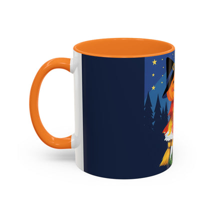 🎃🐈‍⬛ The Little Pumpkin Witch And Her Black Cat Colorful Mug – Whimsical Halloween Charm