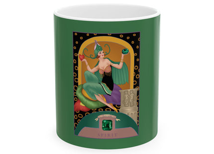 May & Emerald (from the Gem Series) by Sofia Chiostri Ceramic Mug 11oz