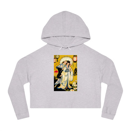 Golden Embrace Women’s Cropped Hooded Sweatshirt