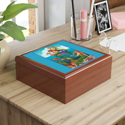 Three Mermaids with Strings of Pearls by Carlo Chiostri Jewelry Box