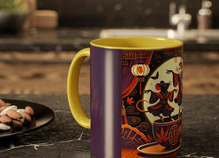 Theatrical Halloween Mice on Teacup Colorful Mugs (11oz, 15oz)