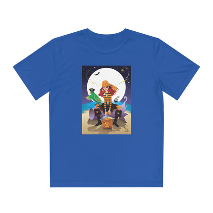 Moonlit Pirate Halloween Youth Competitor Tee