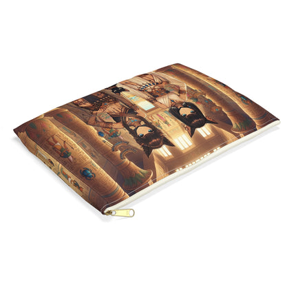 The Egyptian Priestess Cats Flat Pouch – Temple Guardians & Ancient Grace