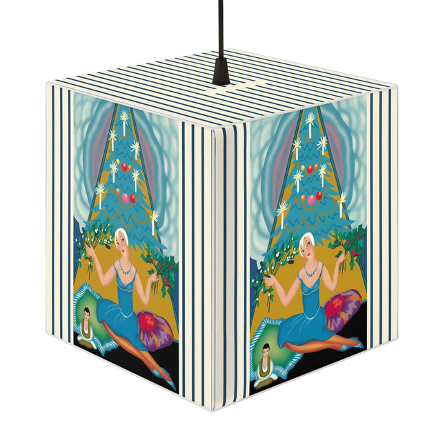 Art Deco Christmas Enchantment Light Cube Lamp