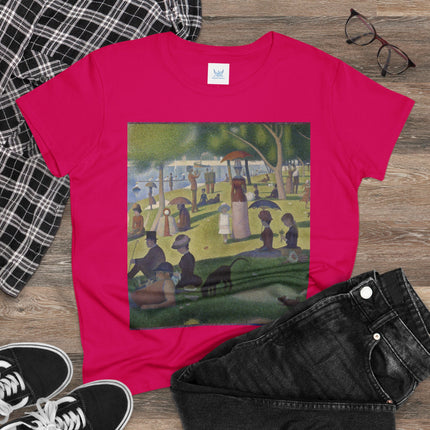 A Sunday on La Grande Jatte by Georges Seurat Women's Midweight Cotton Tee