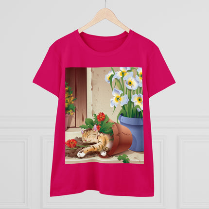 Blooming Serenity Women's Midweight Cotton Tee