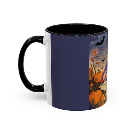 🌙🎃 The Moonlit Garden Walk Colorful Mug – Elegant Halloween Charm