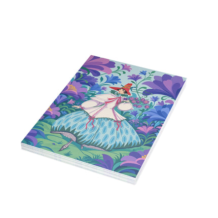 🌸🎶 The Garden Melody Postcards With Envelopes – Art Deco Floral Whimsy