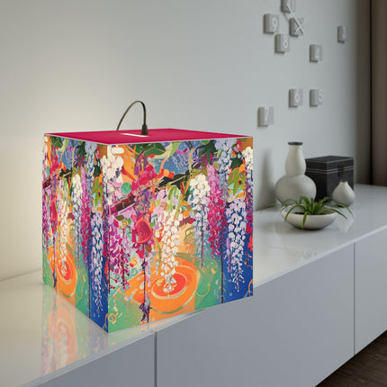 Golden Wisteria Elegance Light Cube Lamp