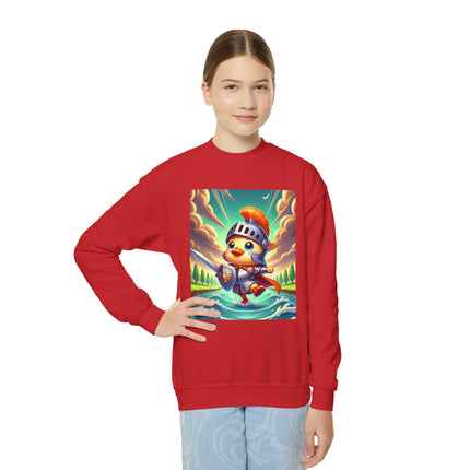 Valiant Duck Youth Crewneck Sweatshirt – Courage, Adventure & Heroic Fun