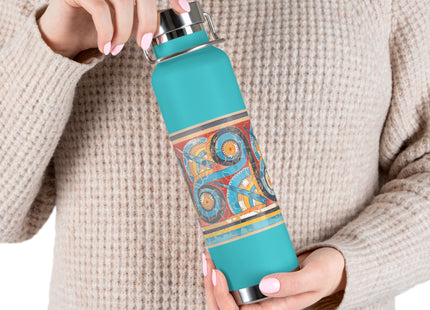 Reproduction of S-Spiral Frieze by Emile Gilliéron Copper Vacuum Insulated Bottle, 22oz