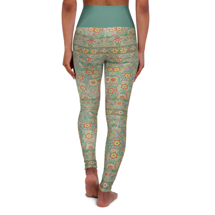 Examples of Chinese ornament, Pl.09 by Owen Jones High Waisted Yoga Leggings (AOP)