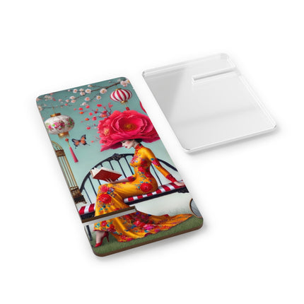 Reading In A Painted Garden Mobile Display Stand for Smartphones