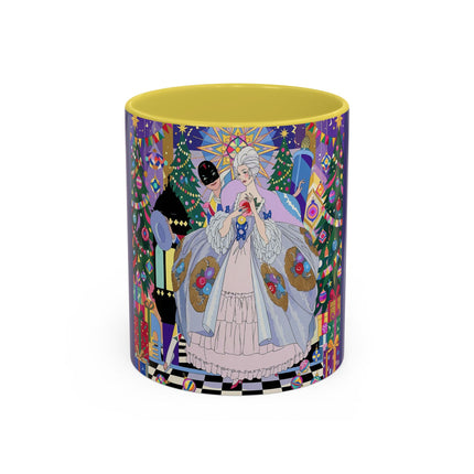 🎄✨ The Lady Of The Christmas Ornament Colorful Mug – Art Deco Holiday Fantasy