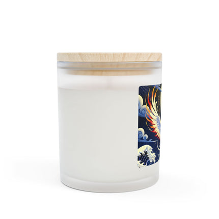 Majestic White Crane Frosted Candle
