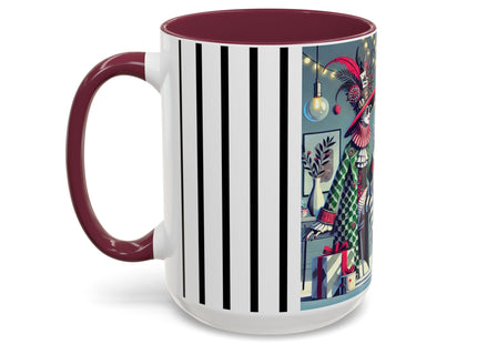 Whimsical Christmas Tea Party Colorful Mugs (11oz, 15oz)