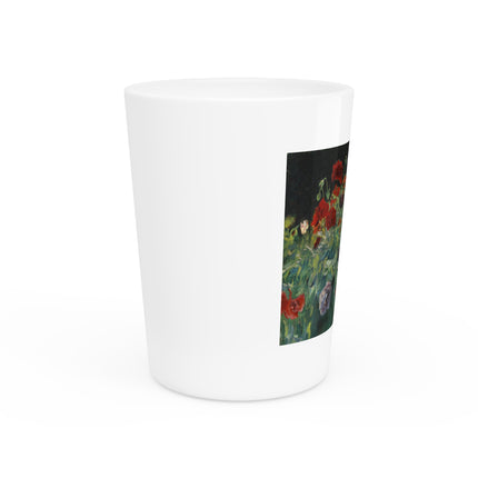 Poppies (A Study of Poppies for Carnation, Lily, Lily, Rose) by John Singer Sargent Ceramic Shot Glass