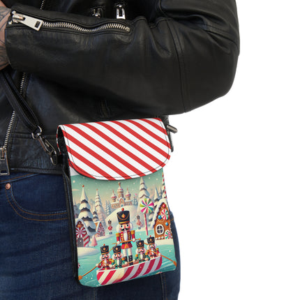 Nutcracker Candy-Striped Adventure Small Cell Phone Wallet