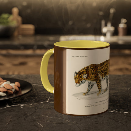 Jaguar by Charles Dessalines D' Orbigny Colorful Mugs, 11oz