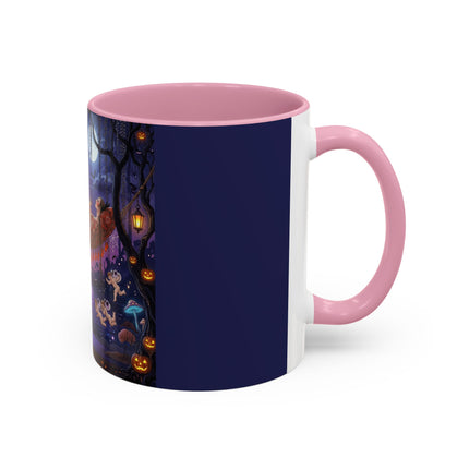 🌙🎃 Moonlit Mischief In The Pumpkin Grove Colorful Mug – Whimsical Halloween Fantasy