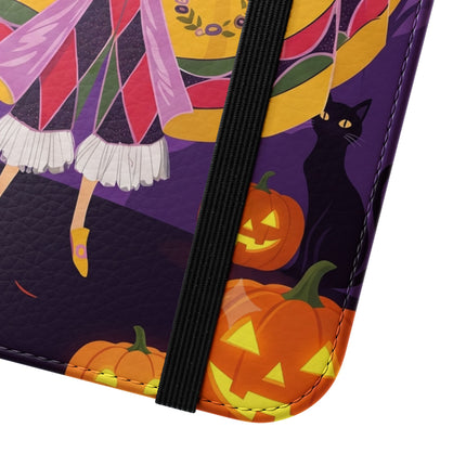 🎭🌹 The Harlequin Rose Masquerade Flip Case – Theatrical Halloween Romance