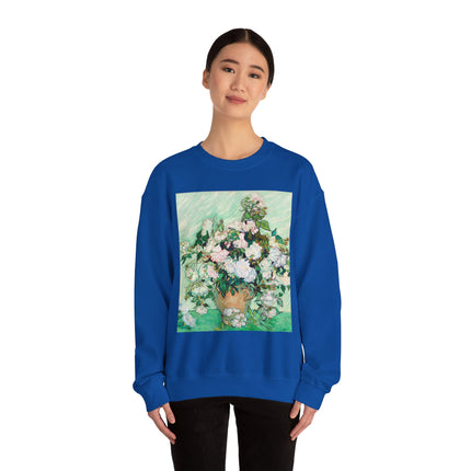 Roses by Vincent Van Gogh Heavy Blend™ Crewneck Sweatshirt