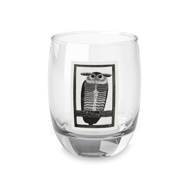 Horned Owl by Samuel Jessurun de Mesquita Whiskey Glass