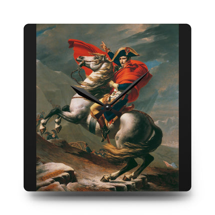 Napoleon Crossing the Alps by Jacques-Louis David Acrylic Wall Clock, Round and Square