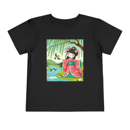 Sparrow Dance Geisha Fairy Toddler Short Sleeve Tee