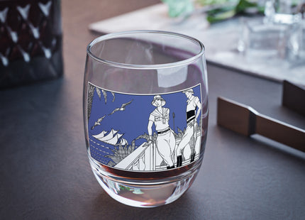 Coastal Elegance Whiskey Glass