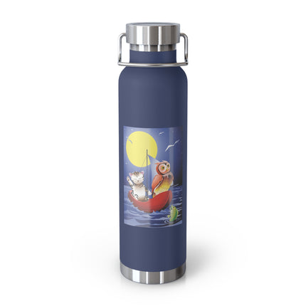 Embarking on a Moonlit Journey Copper Vacuum Insulated Bottle, 22oz