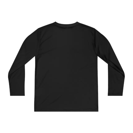 Neon Swarm Youth Long Sleeve Competitor Tee – Cyberpunk Flight & Futuristic Energy