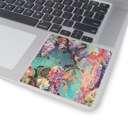 Golden Wisteria Symphony Kiss-Cut Stickers (4 Sizes)
