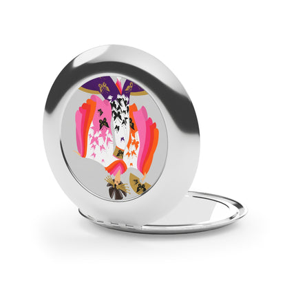 Butterfly Kimono Compact Mirror – Elegant Japanese Fantasy & Whimsical Grace