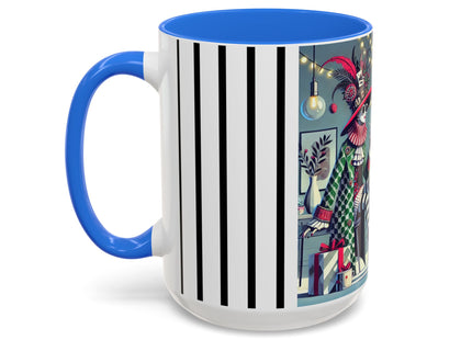 Whimsical Christmas Tea Party Colorful Mugs (11oz, 15oz)