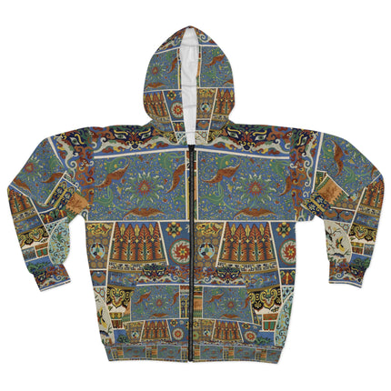 Chinois et Japonais by Auguste Racinet Zip Hoodie (AOP)