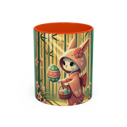 Geisha Kitten’s Easter Stroll Colorful Mugs (11oz, 15oz)