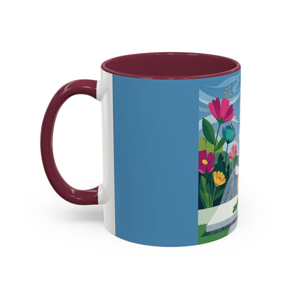 The Lady Of The Secret Garden Colorful Mugs – Art Deco Botanical Elegance