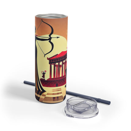 Art Deco Valentine's Romance Skinny Matte Tumbler, 20oz