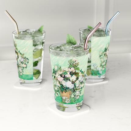 Roses by Vincent Van Gogh Glass, 16oz