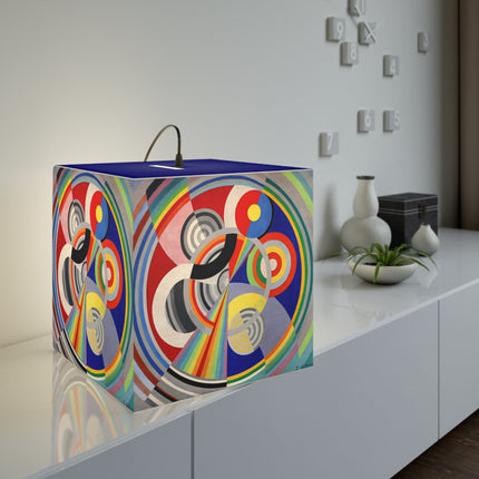 Rythme No. 1 by Robert Delaunay Light Cube Lamp