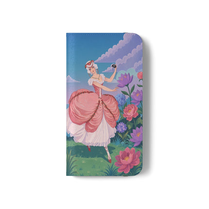 🌸🩰 The Garden Dancer Flip Case – Art Deco Floral Whimsy