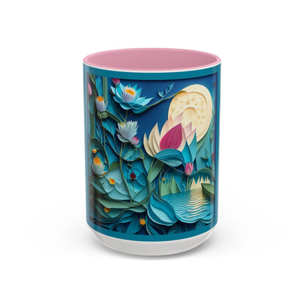 Ethereal Moonlit Lake Colorful Mugs (11oz, 15oz)