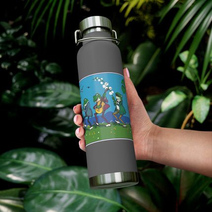 Frog and Beetle Band Copper Vacuum Insulated Bottle, 22 oz