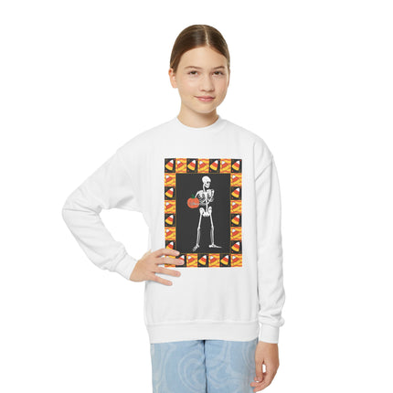 Candy Corn Skeleton Youth Crewneck Sweatshirt