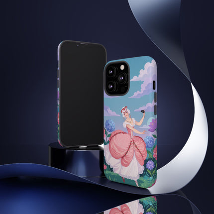 🎭🌸 The Lady Of The Secret Masquerade Phone Case – Art Deco Garden Fantasy