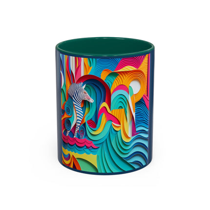 Surfing Zebra Colorful Mugs (11oz, 15oz)