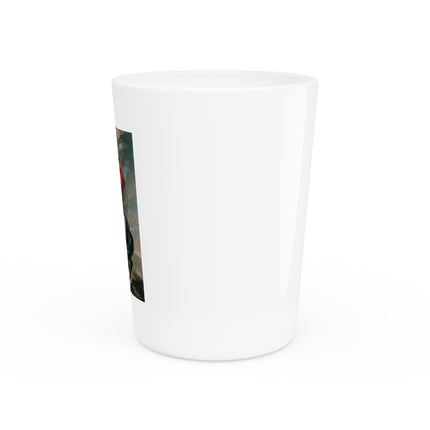 Napoleon Crossing the Alps by Jacques-Louis David Ceramic Shot Glass