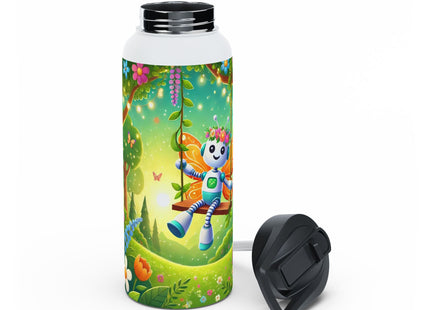 Robot Fairy Stainless Steel Water Bottle, Standard Lid