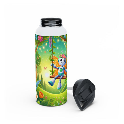 Robot Fairy Stainless Steel Water Bottle, Standard Lid